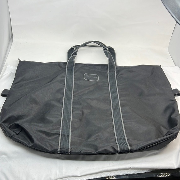 Pierre Cardin Large 25” x 18” Black Ballistic Nylon Zip Travel Duffel Tote Bag - Picture 1 of 6